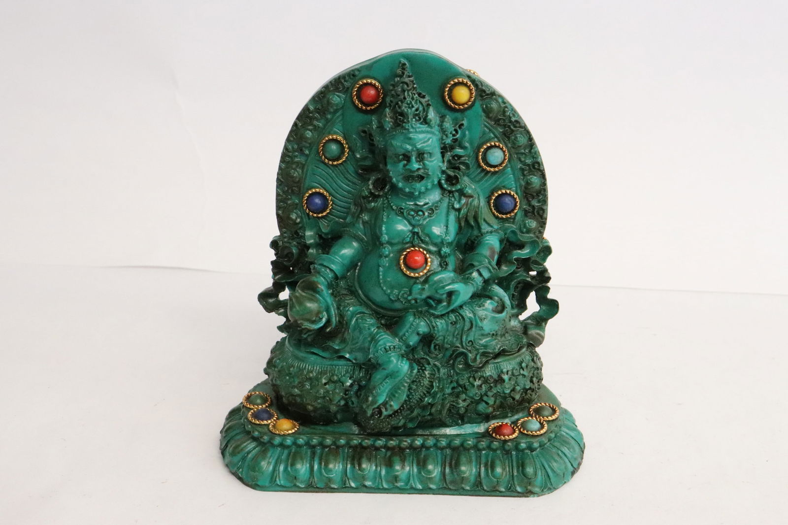 Resin sculpture of deity: Resin sculpture of deity, 4.8"H