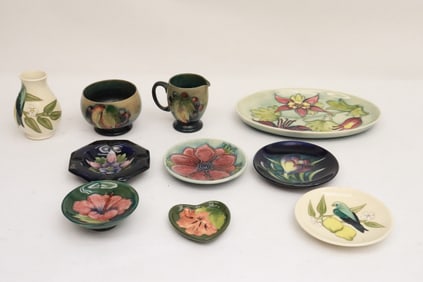 10 pieces Moorcroft porcelain