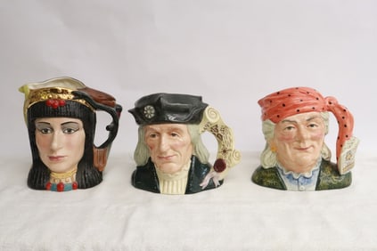 3 large Royal Doulton character jugs