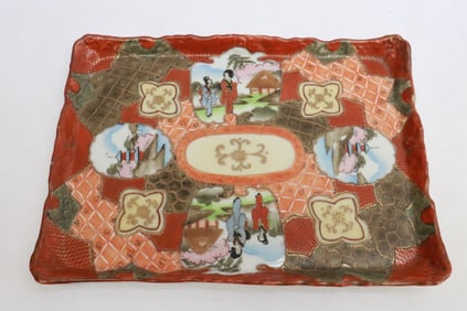 3 pieces Japanese kutani porcelain