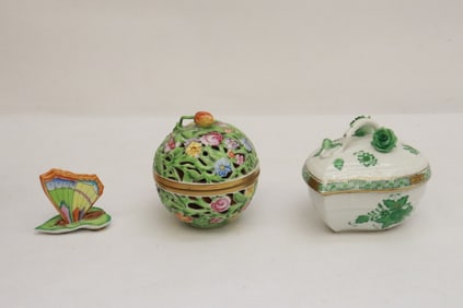 3 pieces Herend porcelain