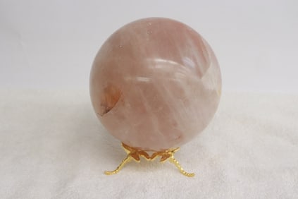 A rose quartz ball