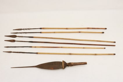 Lot of arrows and a spear head