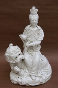 Chinese blanc de shin porcelain sculpture