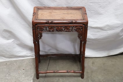 19th century Chinese well carved rosewood stool
