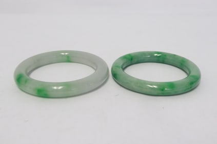 2 jadeite like bangles