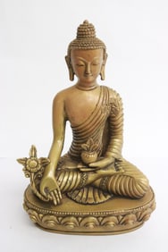 Chinese bronze sculpture of deity