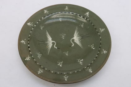 A small Korean celadon plate