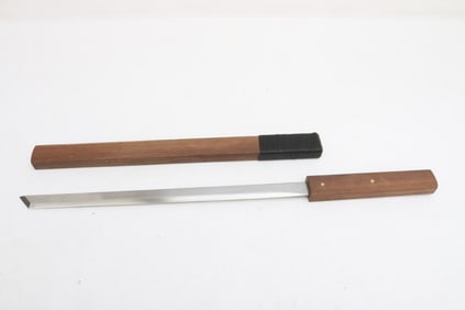 Chinese sword with wood scabbard