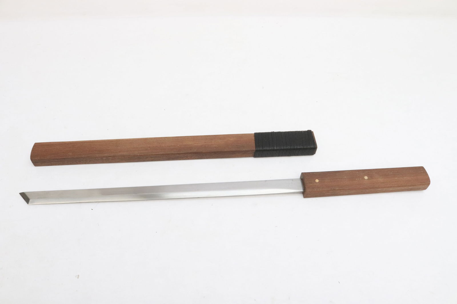 Chinese sword with wood scabbard (1 of 10)