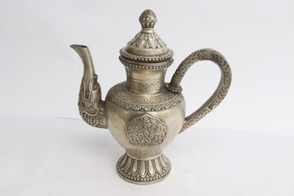 Chinese white bronze wine server