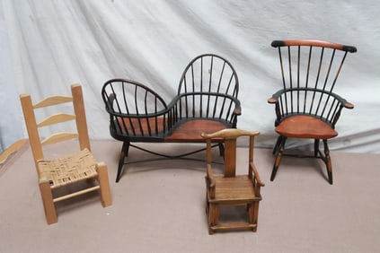 4 large doll chairs