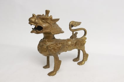 A South Asian bronze sculpture of fulion