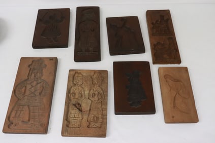 Lot of wood cookie molds
