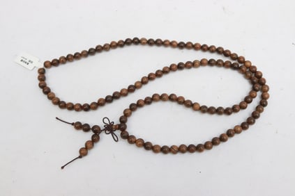 A huanghuali wood bead necklace