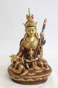 Fine Chinese gilt bronze sculpture of deity