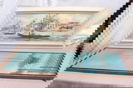 2 large oil paintings