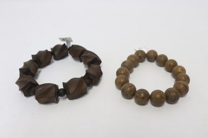 2 chenxiang wood bracelets