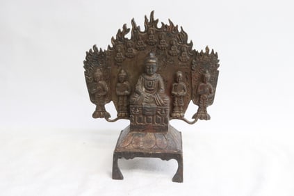Bronze sculpture of deity
