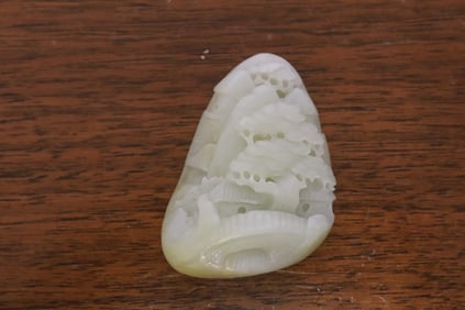 White jade carved ornament
