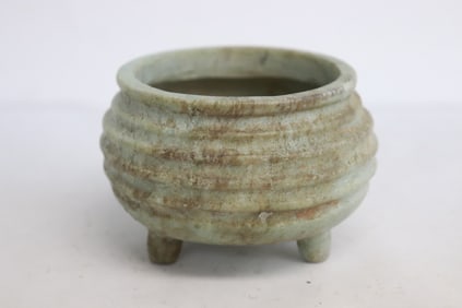 Jade like stone carved censer