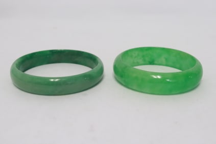 2 jadeite like bangles
