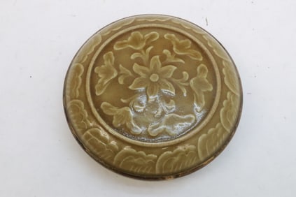 A light brown glazed porcelain box