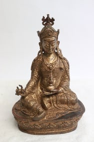 Chinese bronze sculpture of deity