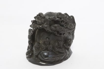 Fine Chinese rosewood carved boulder