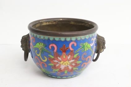 Fine bronze cloisonne censer