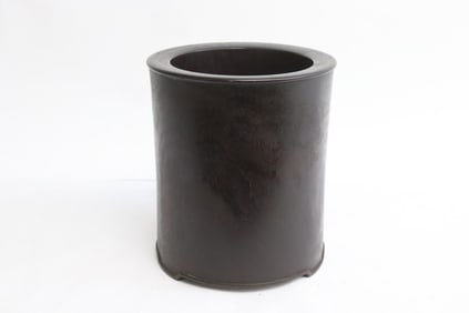 Fine Chinese rosewood carved brush holder