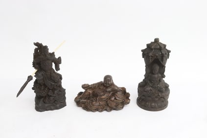 3 Chinese wood like articles