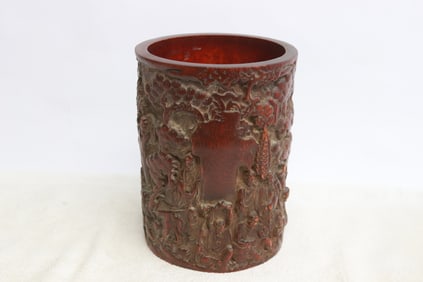 Fine Chinese bamboo carved brush holder