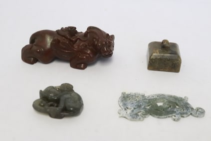 4 pieces Chinese jade like ornaments