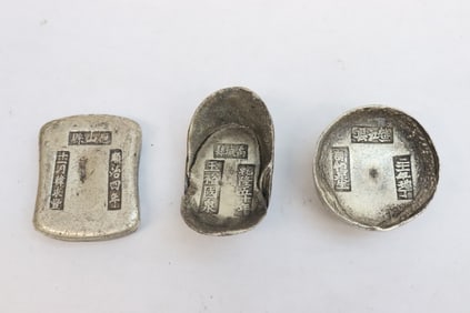 3 fake silver nuggets