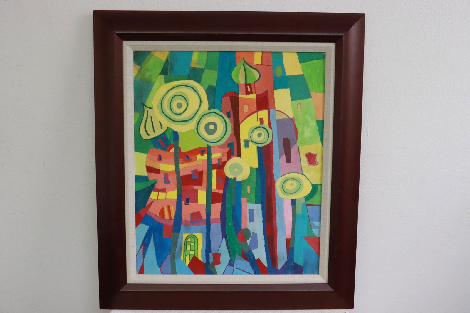 Oil on panel "abstract", attributed to Paul Klee: Oil on panel "abstract", attributed to Paul Klee (1879-1940), 21.2"x17.65" (F:28.35"x24.7"x1.2")