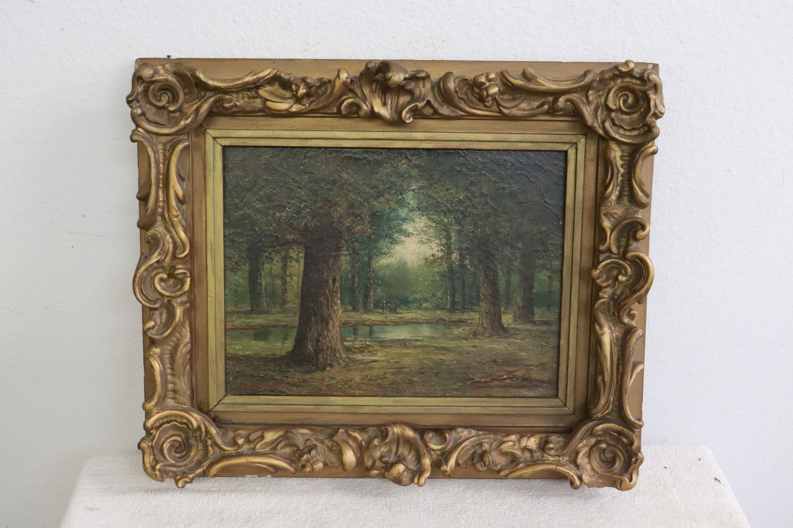 Early 20th century oil on canvas painting, signed (1 of 7)