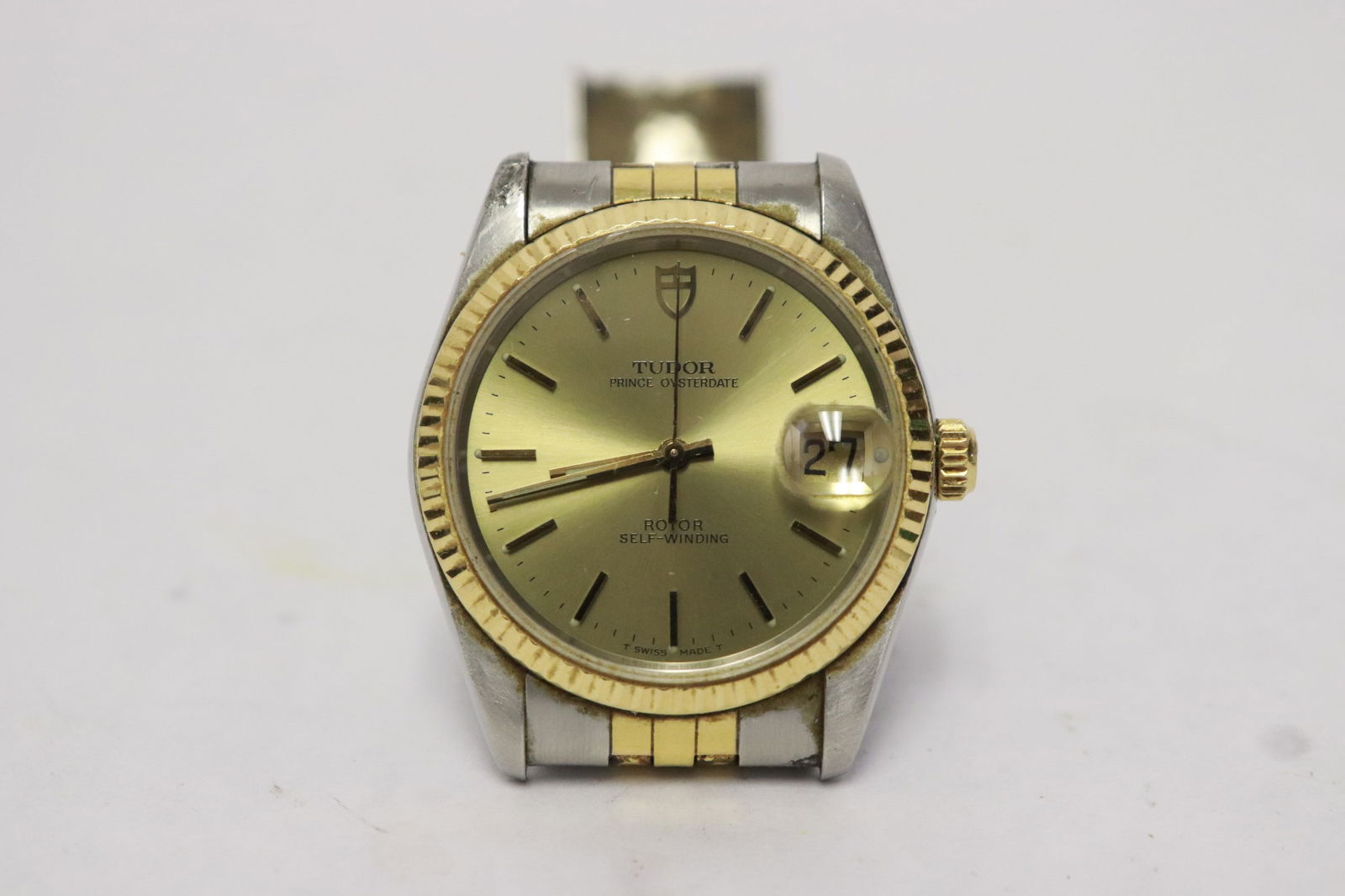 Rolex Tudor Prince Oysterdate rotor self winding watch: A 2-tone men's Rolex Tudor Prince Oysterdate rotor self winding wrist watch with original 2-tone jubilee band, it works at time of preview