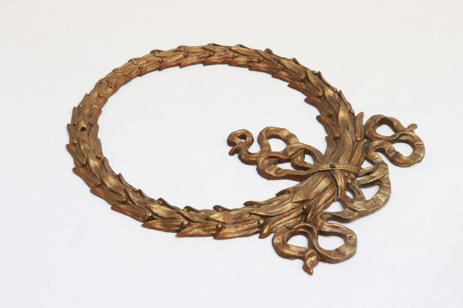 Pair gilt metal wall hanging frames - 5