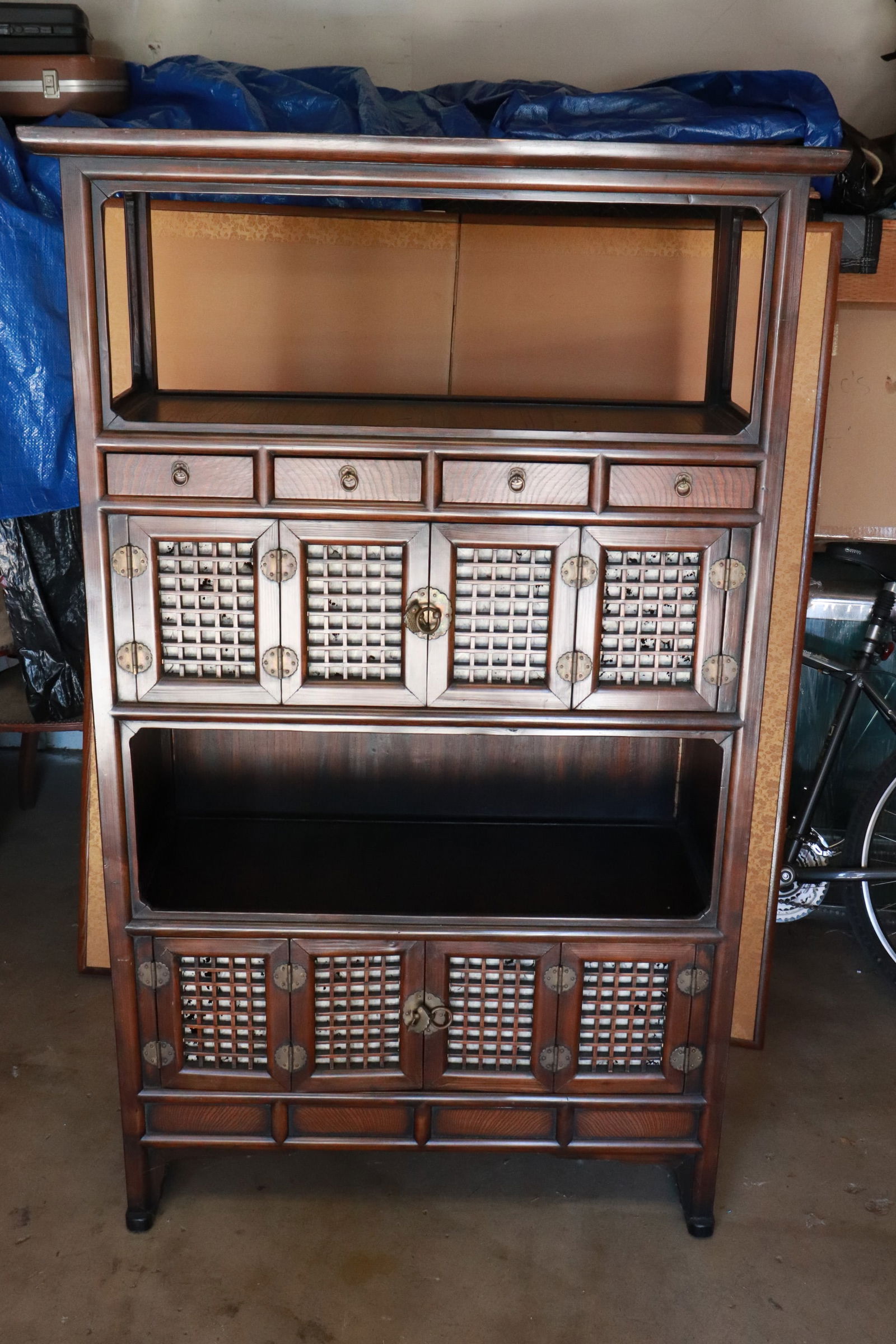Korean antique elm wood book shelf/ case (1 of 9)
