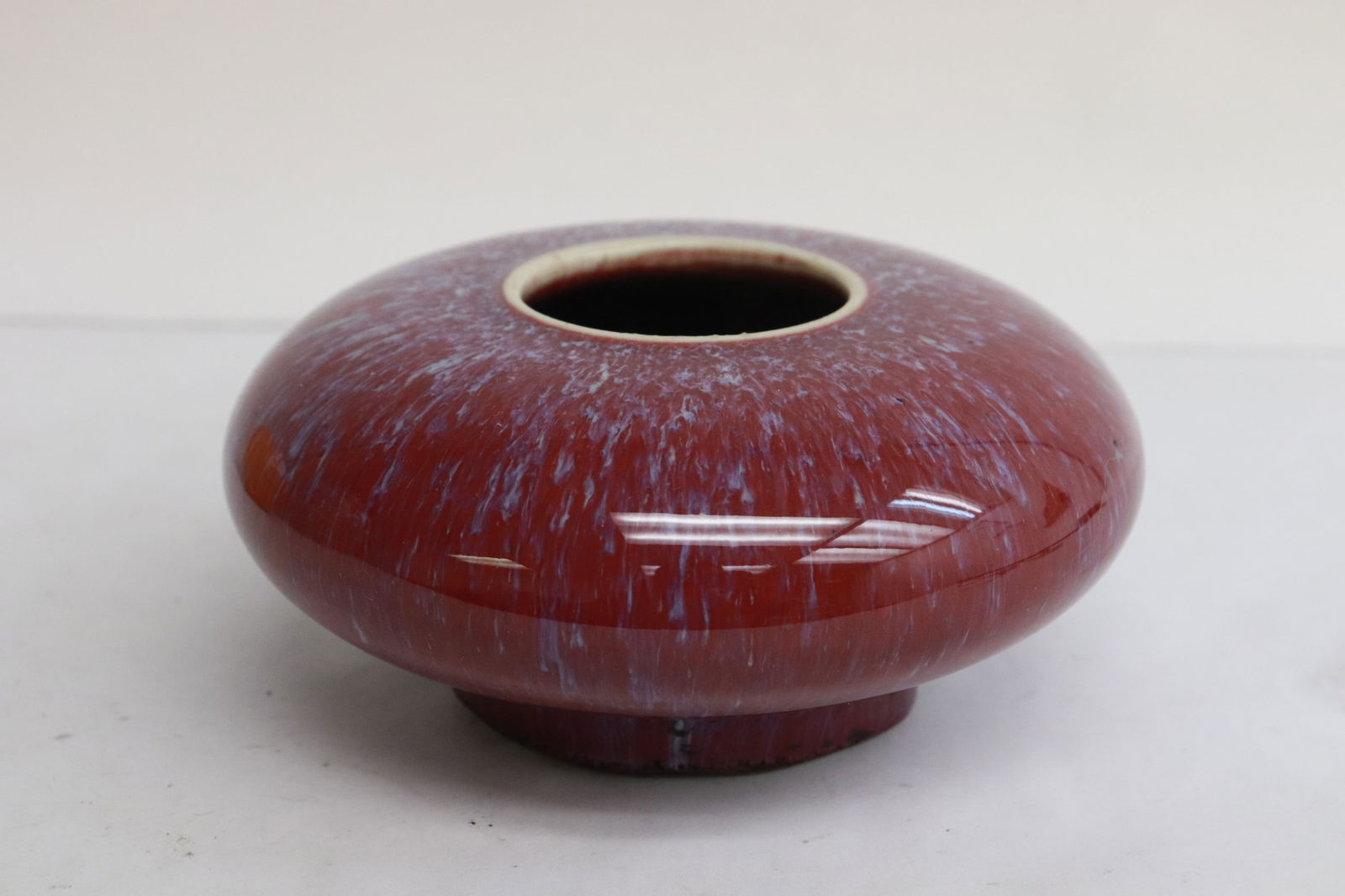 Vintage Chinese purple on red porcelain water dripper (1 of 5)