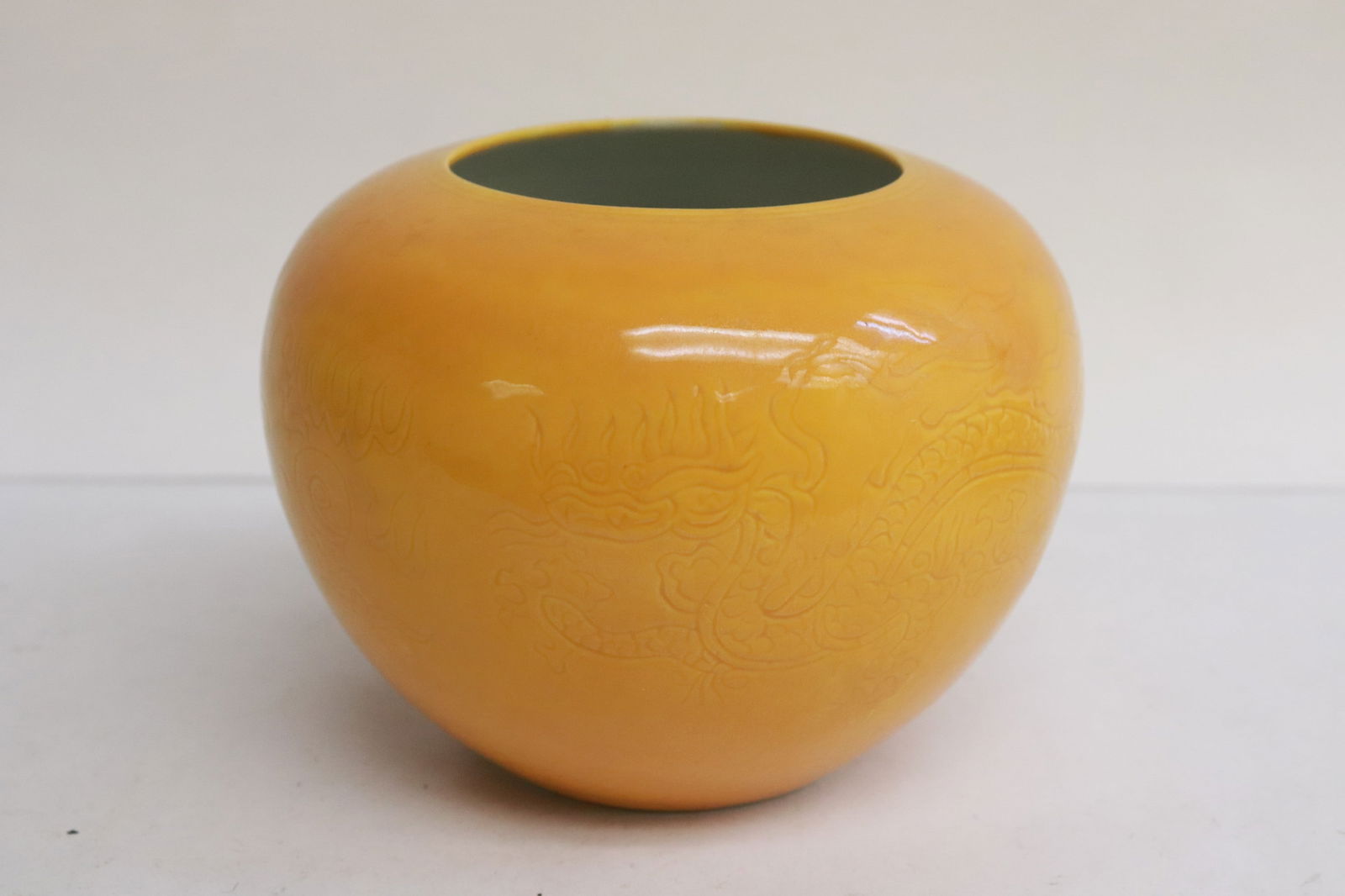 Chinese yellow glazed porcelain water dripper (1 of 5)