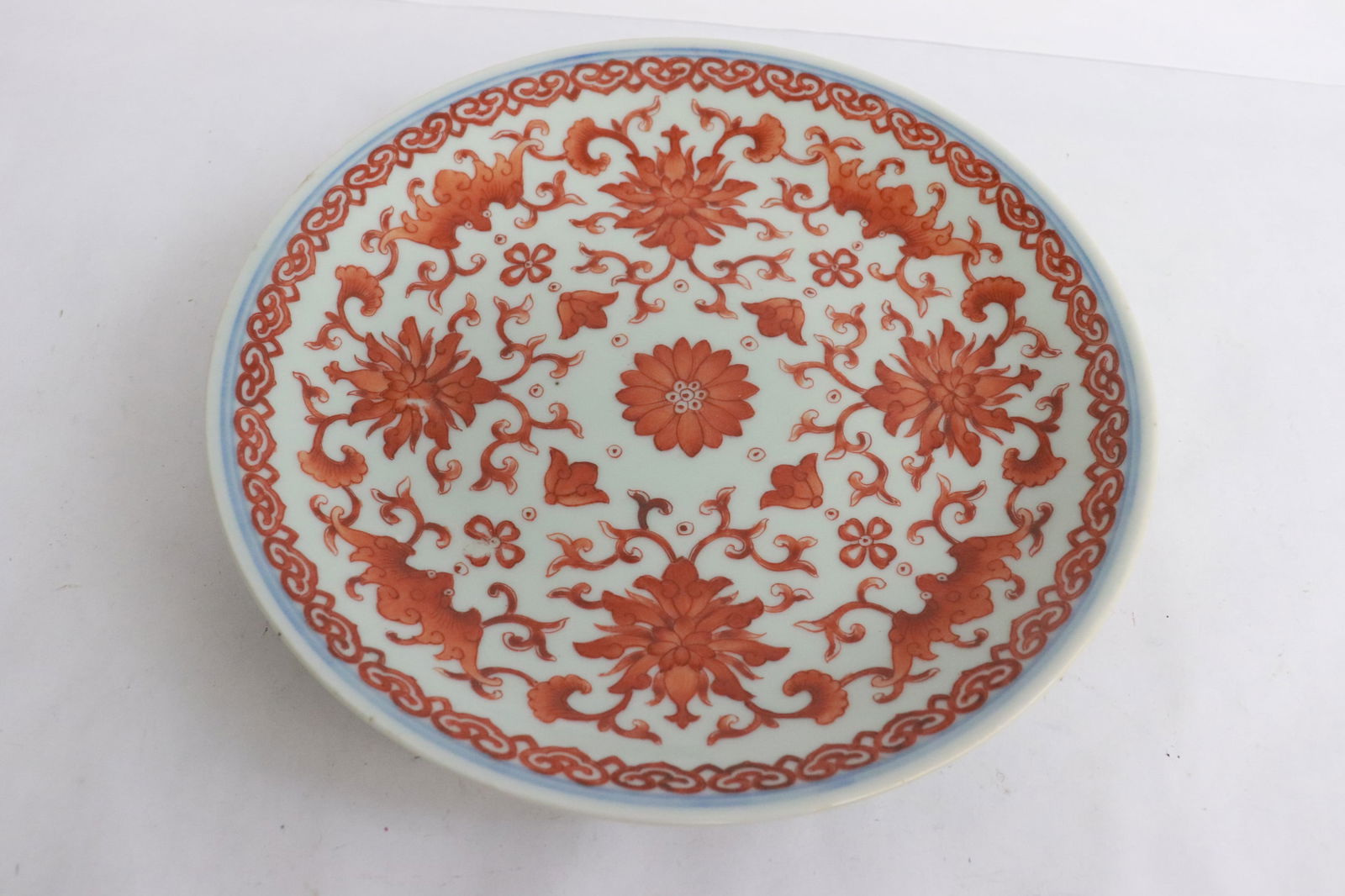 Chinese 18th/19th c. porcelain plate, Jiaqing mark & of the period (1 of 6)