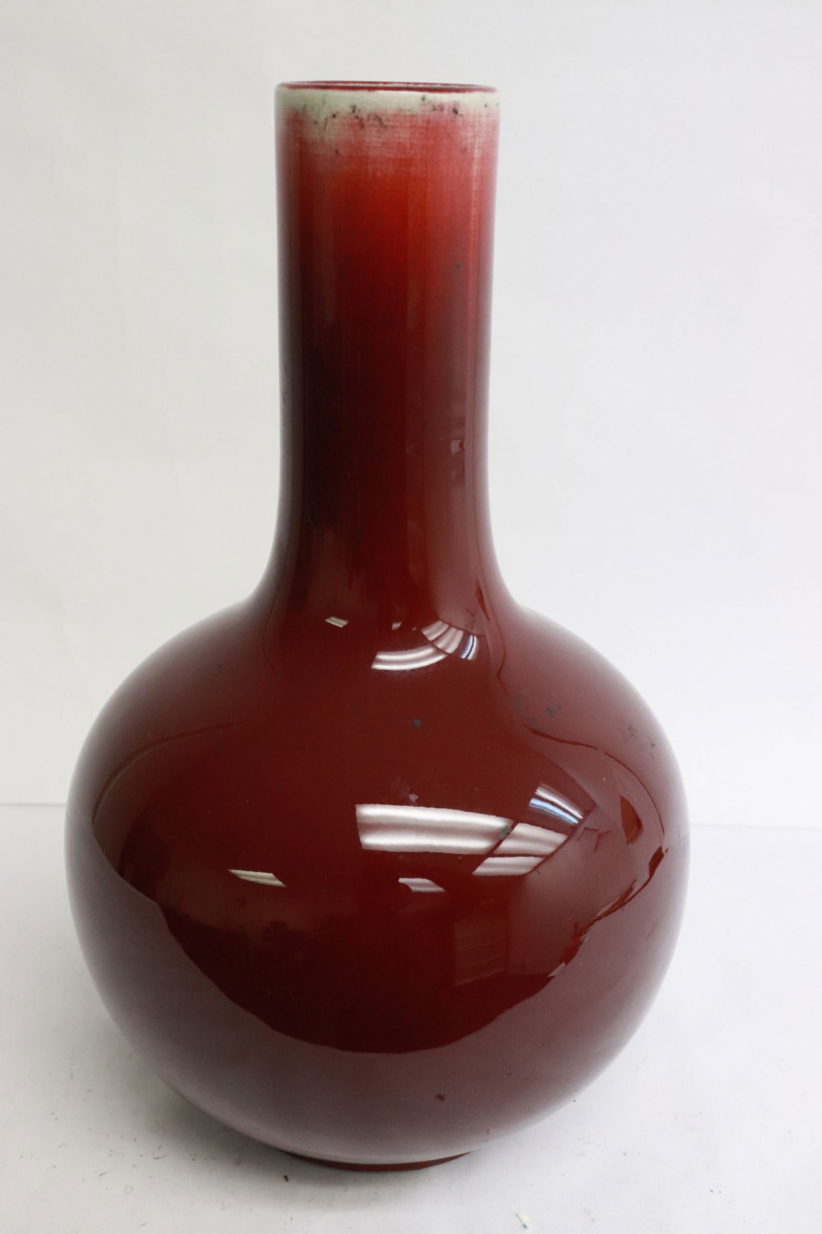 Chinese 19th c. porcelain bottle vase, Guangxu period (1 of 8)