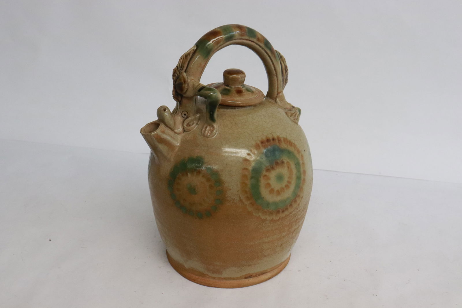 A Song style earthenware wine server: A Song style earthenware wine server, 7.65"x5.5"x5.1"