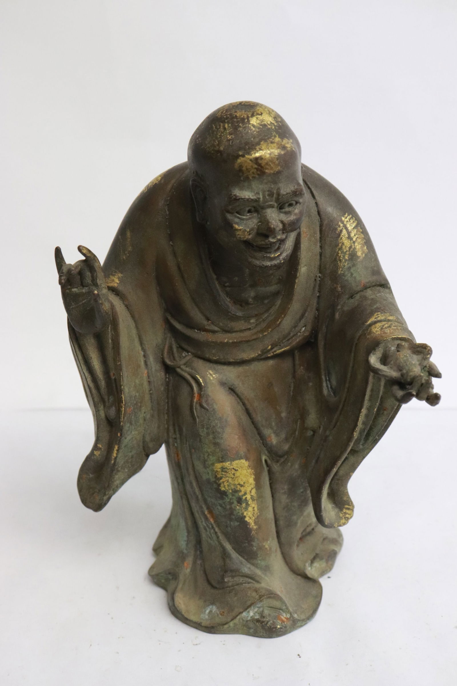 Bronze sculpture of scholar: Bronze sculpture of scholar, 7.45"H