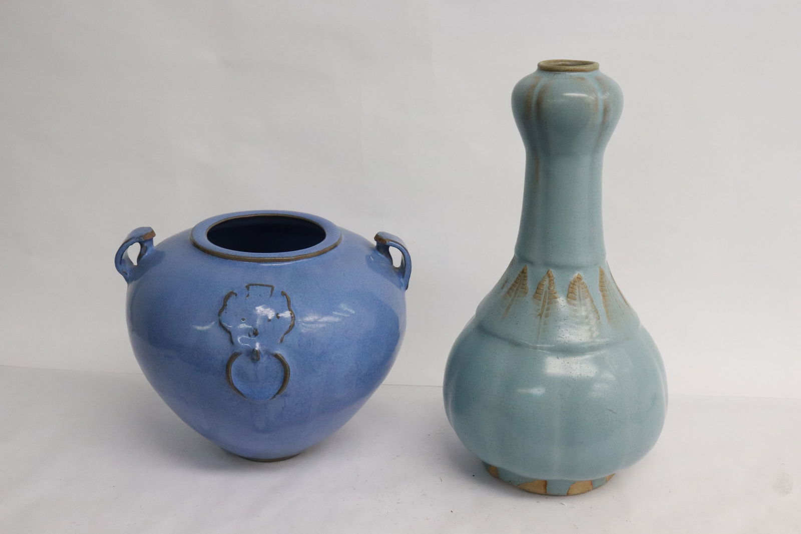 a purple porcelain jar, & a porcelain garlic top vase (1 of 9)