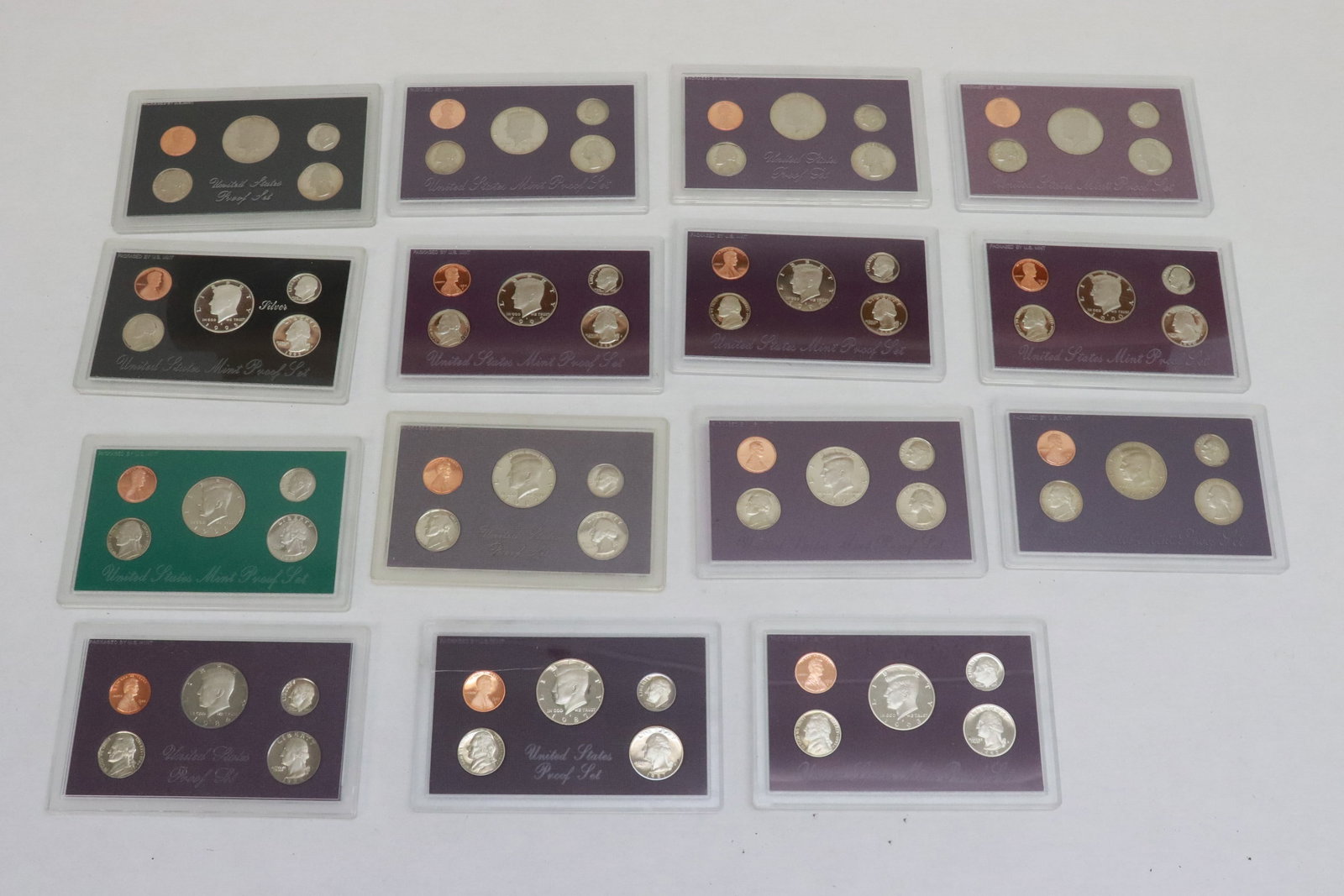 15 US proof sets, 1980'x - 1990's (1 of 12)