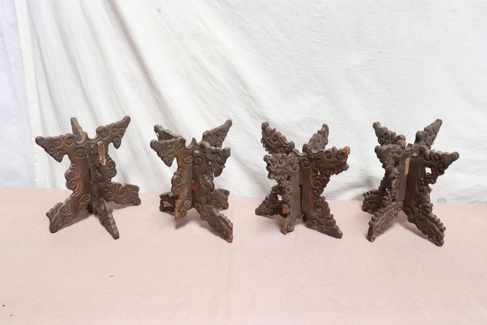 4 Chinese stands: 4 Chinese stands, 9.8"x9.3"x9.3"