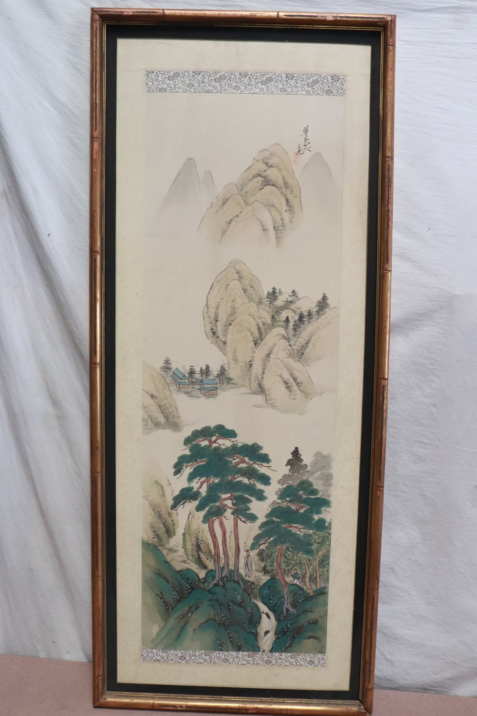Framed Chinese watercolor painting (1 of 5)
